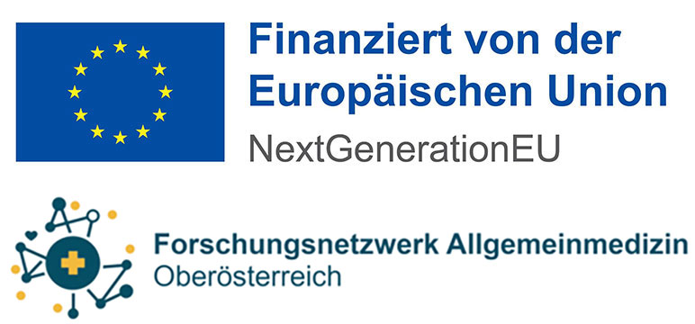 Logo EU-Publizitaetsleitfaden und Logo Forschungsnetzwerk OÖ